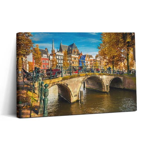 Obraz na plátne 30x20 Jesenný deň v Amsterdame