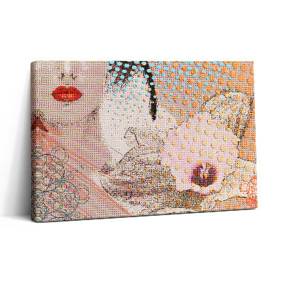 Obraz na plátne 30x20 Kvetinové pery v bodkovanom sne