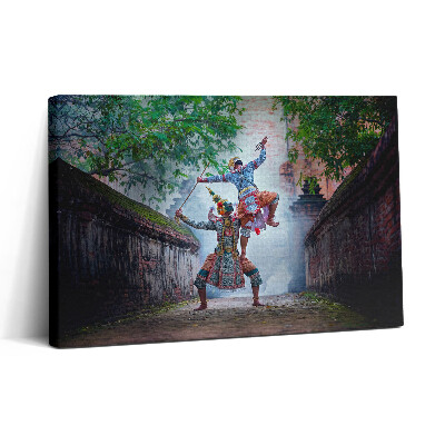 Fotoobraz na plátne 30x20 Tanečníci v tradičnom bojovom umení