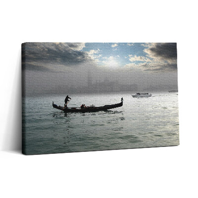 Obraz na plátne 30x20 Gondola v hmlistých Benátkach