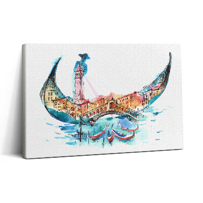 Obraz na plátne 30x20 Venezia v tvare gondoly