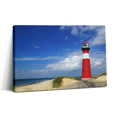 Obraz na plátne 30x20 Maják na piesočnatej pláži