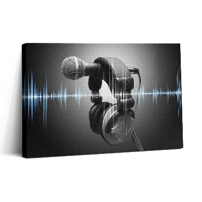 Obraz na plátne 30x20 Zvukové vlny hudobného štúdia