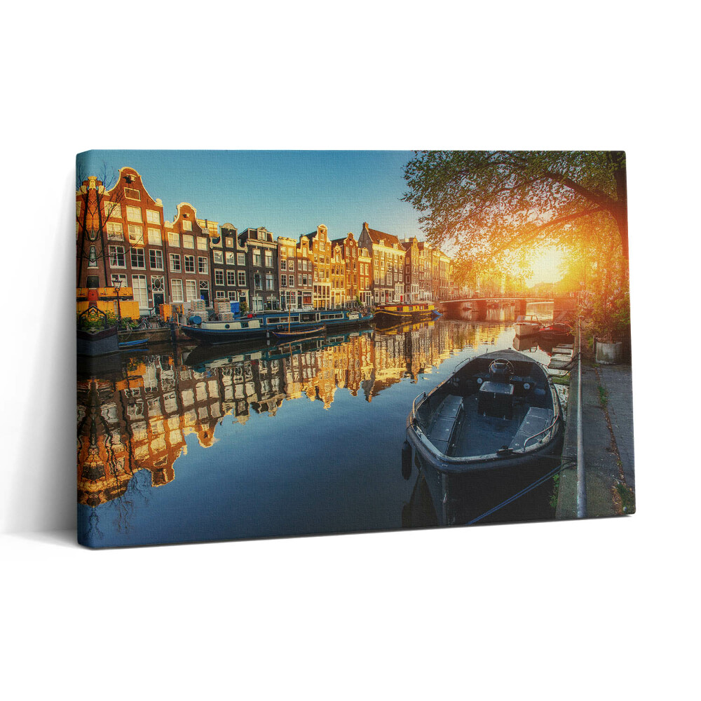 Obraz na plátne 30x20 Kanál pri západe slnka