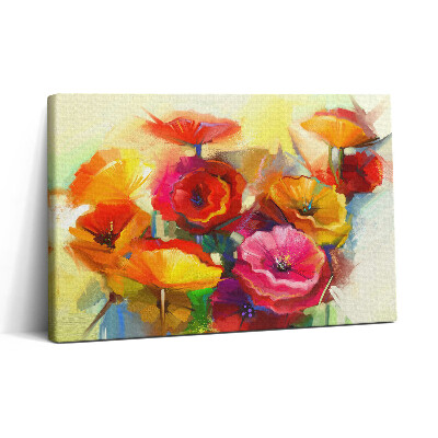Obraz na plátne 30x20 Farebné kvety v rozkvete