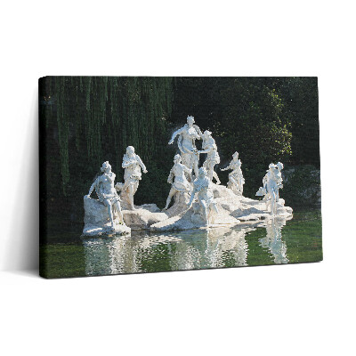 Obraz na plátne 30x20 Sochy na jazere v parku