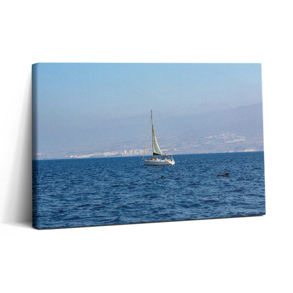 Obraz na plátne 30x20 Plachetnica na otvorenom mori