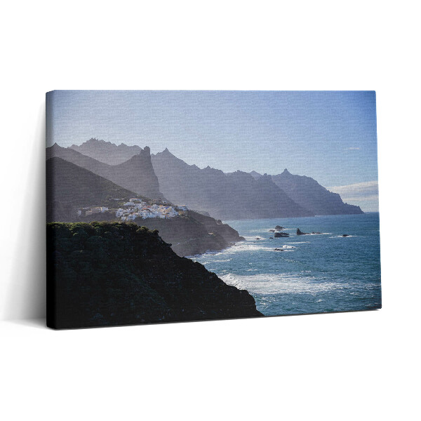 Obraz na plátne 30x20 Oceán a hory na obzevze