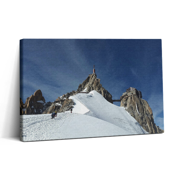 Obraz na plátne 30x20 Horský vrchol so snehovou pokrývkou
