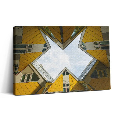 Obraz na plátne 30x20 Kubické domy v hviezdnom tvare