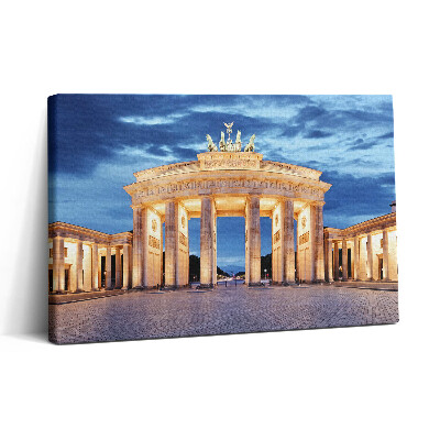 Fotoobraz na plátne 30x20 Brandenburská brána v modrom súmraku