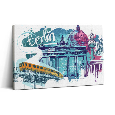 Fotoobraz na plátne 30x20 Berlínsky mestský život a pamiatky