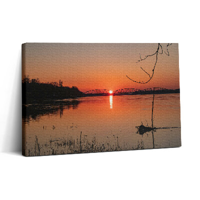 Obraz na plátne 30x20 Most pri západe slnka