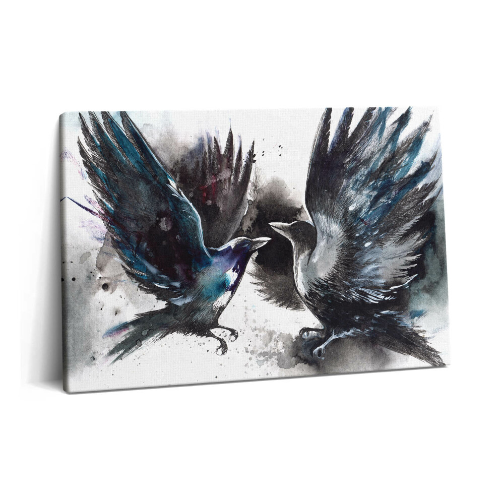 Fotoobraz na plátne 60x40 Maľované vtáky