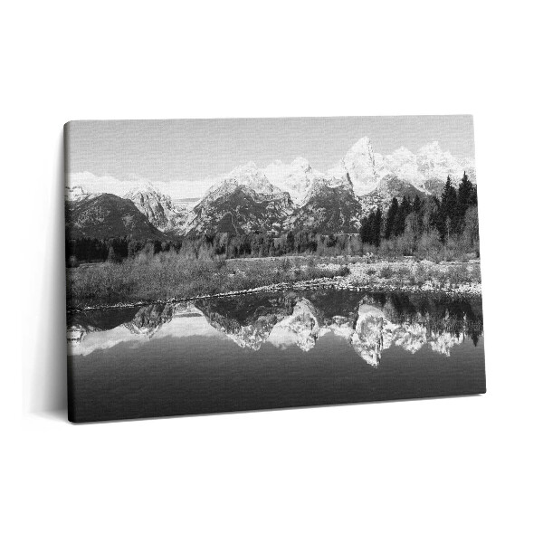 Fotoobraz na plátne 60x40 Čiernobiela horská krajina