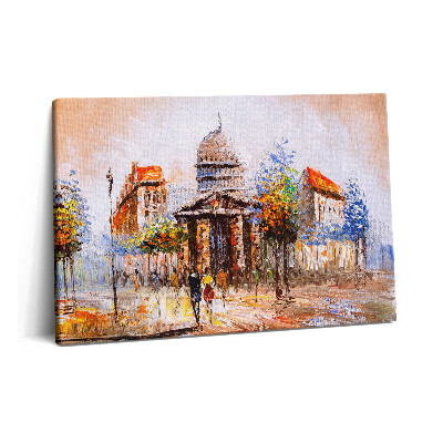 Obraz na plátne 60x40 Maľba - farebný mestský umelecký neporiadok