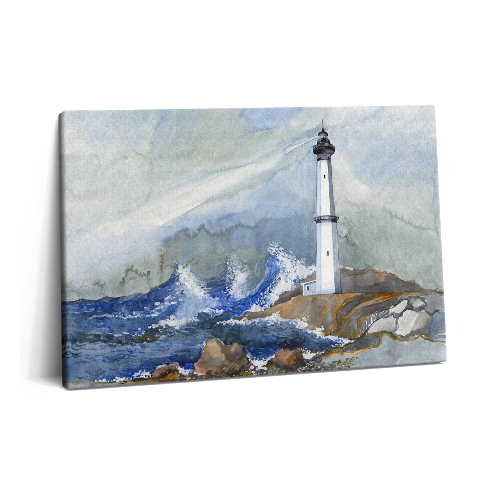 Fotoobraz na plátne 60x40 Veľký akvarel a maják