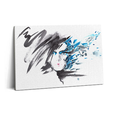 Obraz na plátne 60x40 Žena čelí abstrakcii