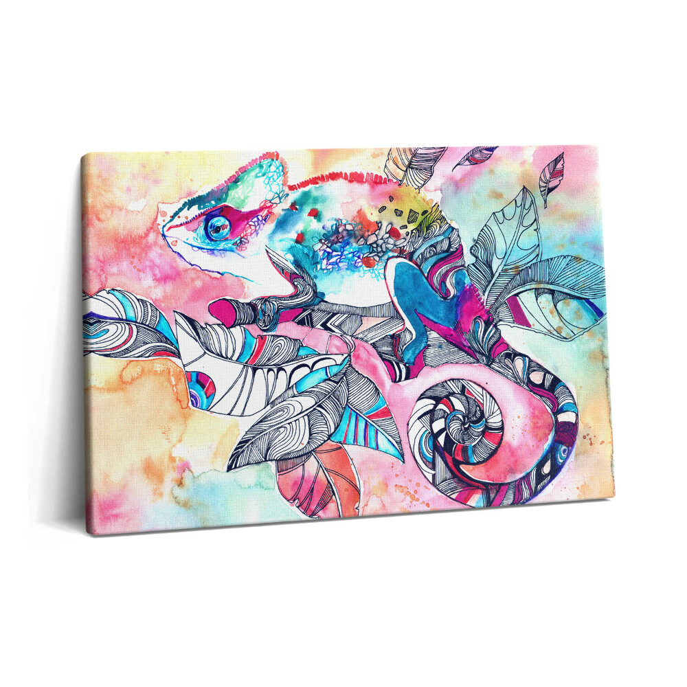 Obraz na plátne 60x40 Chameleón na konári