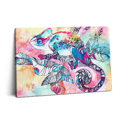 Obraz na plátne 60x40 Chameleón na konári