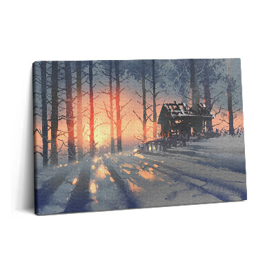 Fotoobraz na plátne 60x40 Zimná krajina stromov