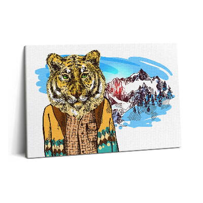 Fotoobraz na plátne 60x40 Tiger vo svetri