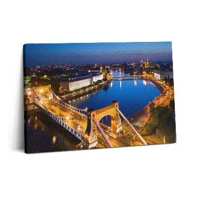 Obraz na plátne 60x40 Mesto Vroclav v noci