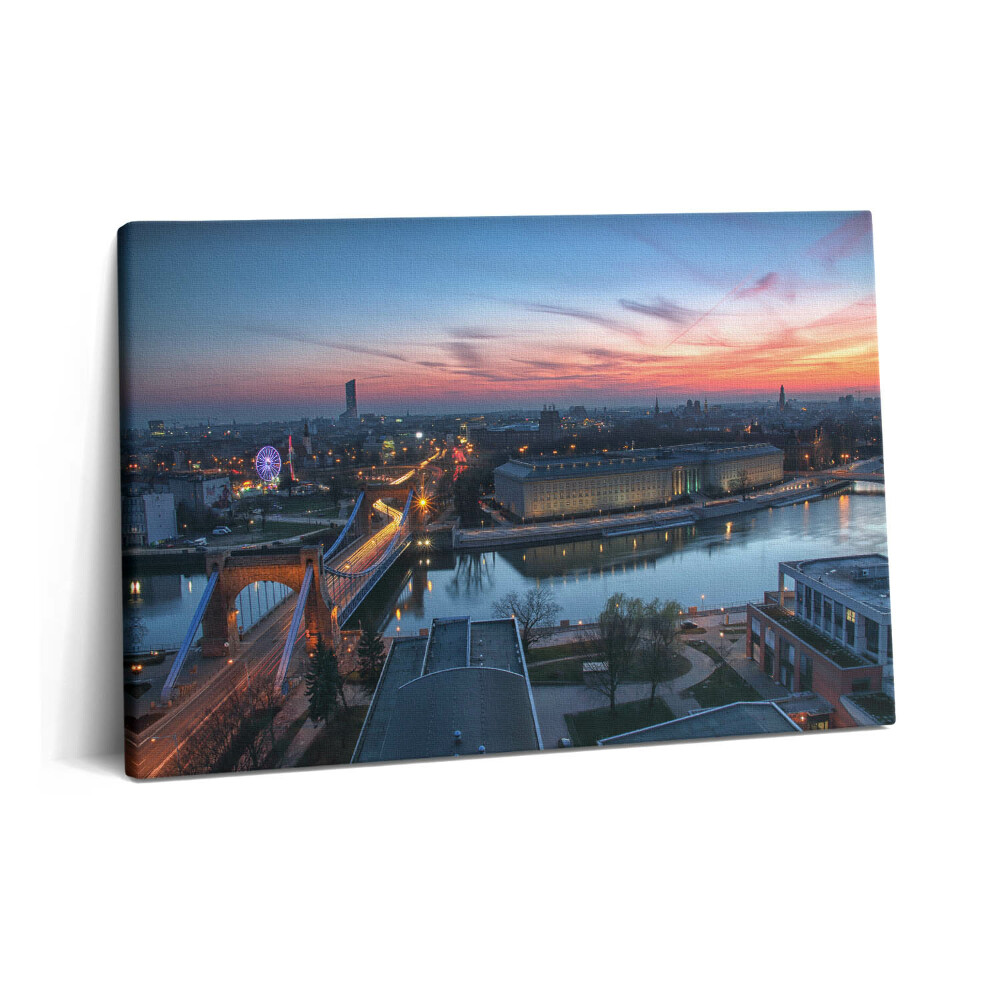 Obraz na plátne 60x40 Vroclav z vtáčej perspektívy