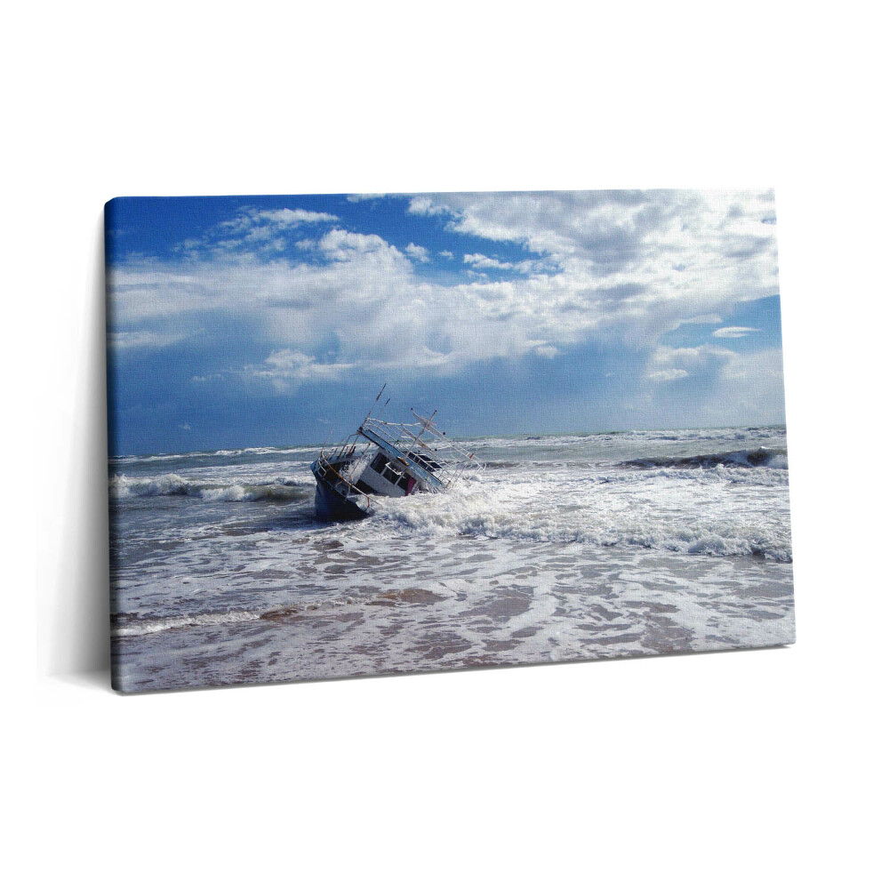 Obraz na plátne 60x40 Potopená loď na Sicílii