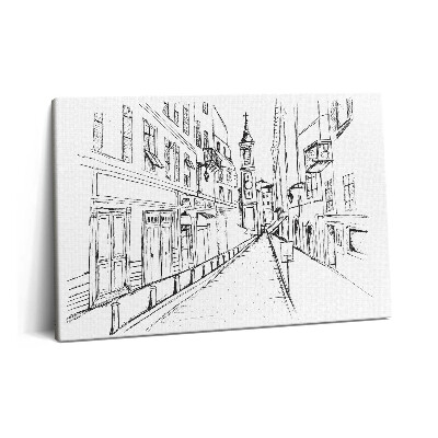 Fotoobraz na plátne 60x40 Kresba mesta Provence