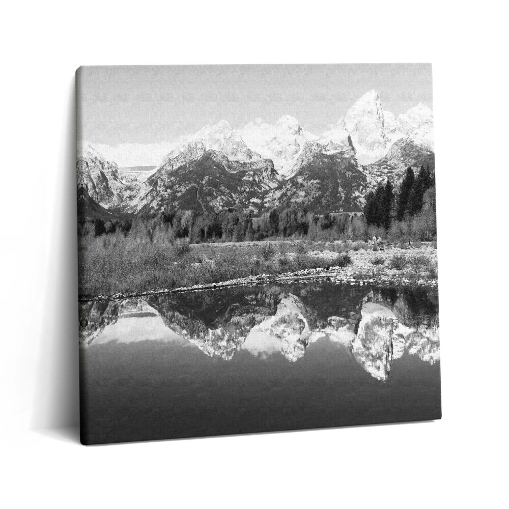 Fotoobraz na plátne 60x60 Hory odrážajúce sa v jazere