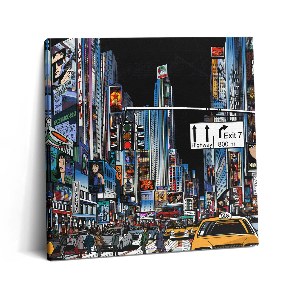 Obraz na plátne 60x60 Mesto plné svetiel a ruchu