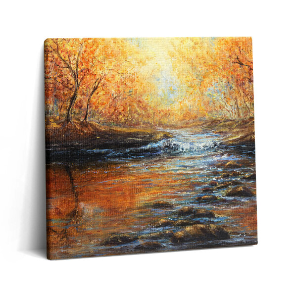 Fotoobraz na plátne 60x60 Jesenný potok v lese