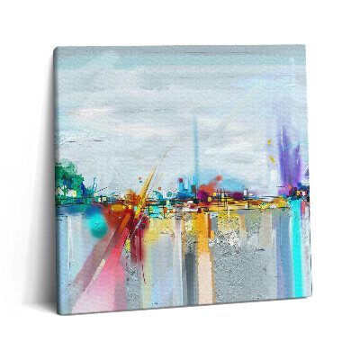 Obraz na plátne 60x60 Farebná abstrakcia mestského horizontu