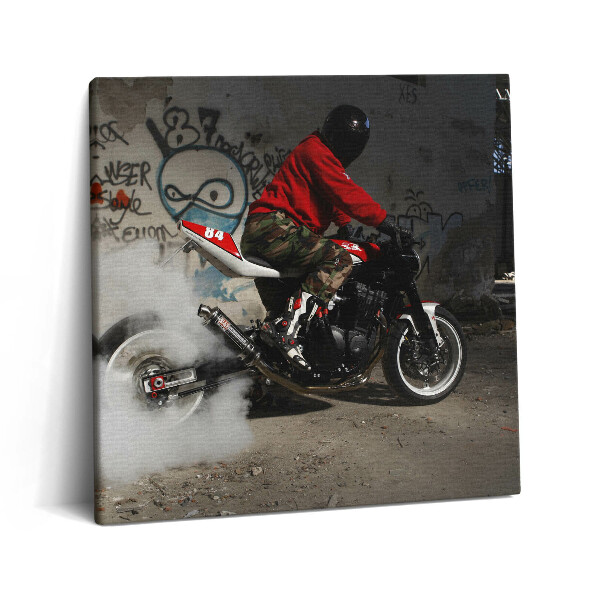 Fotoobraz na plátne 60x60 Motorkár v opustenej budove