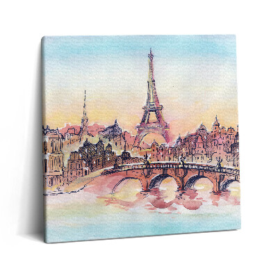 Fotoobraz na plátne 60x60 Paríž pri západe slnka