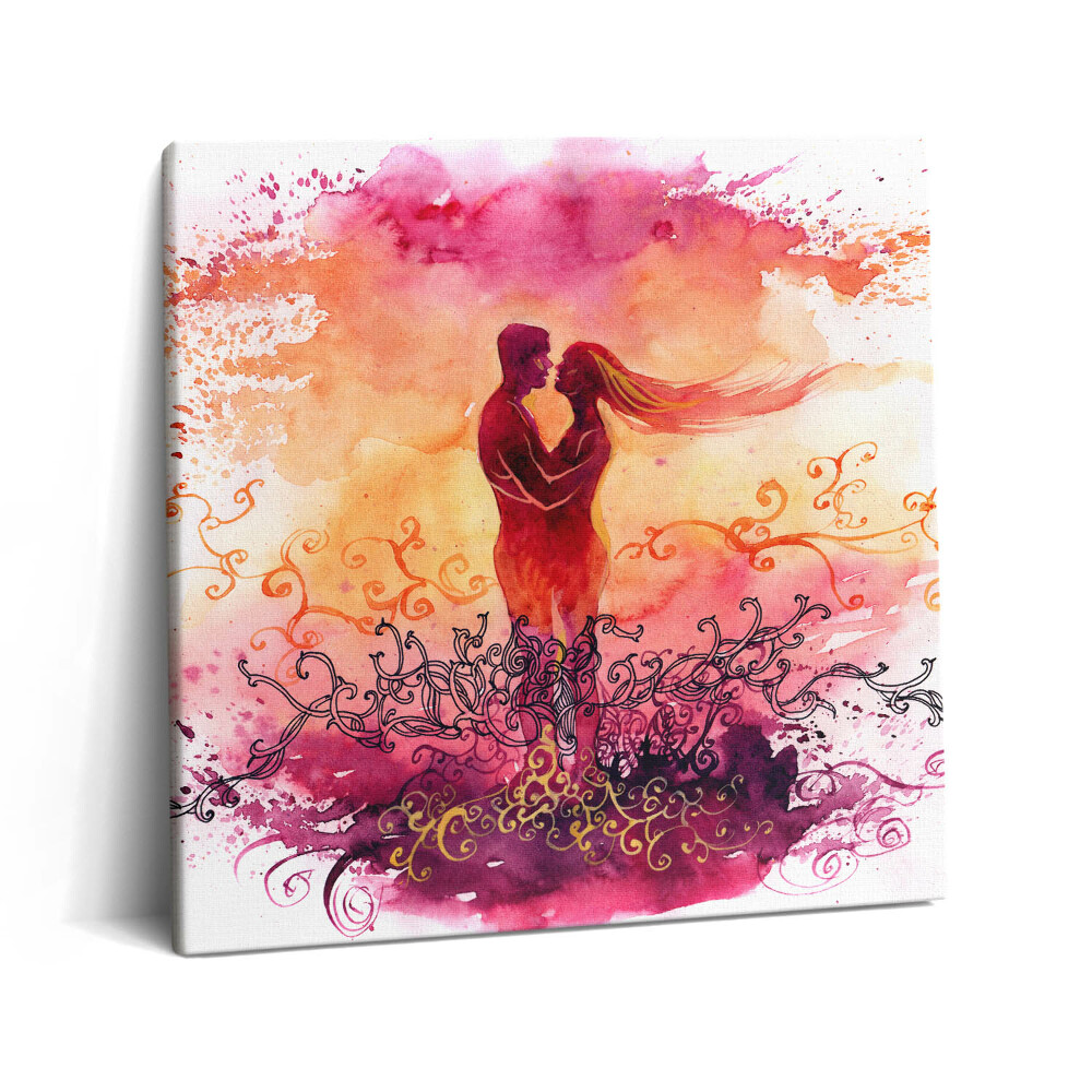 Obraz na plátne 60x60 Láska vo farbách západu slnka