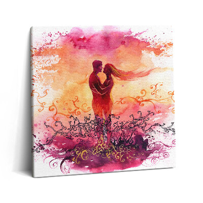 Obraz na plátne 60x60 Láska vo farbách západu slnka