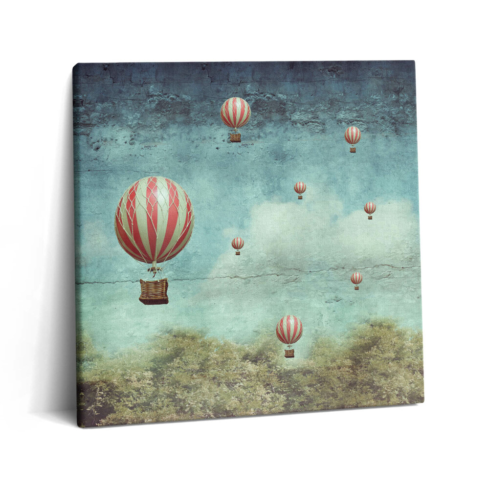 Fotoobraz na plátne 60x60 Balóny v oblakoch nad lesom