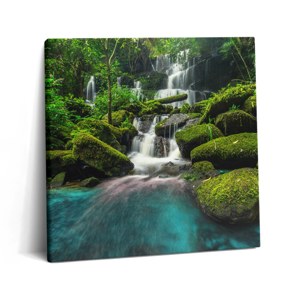 Fotoobraz na plátne 60x60 Zelený raj s vodopádom