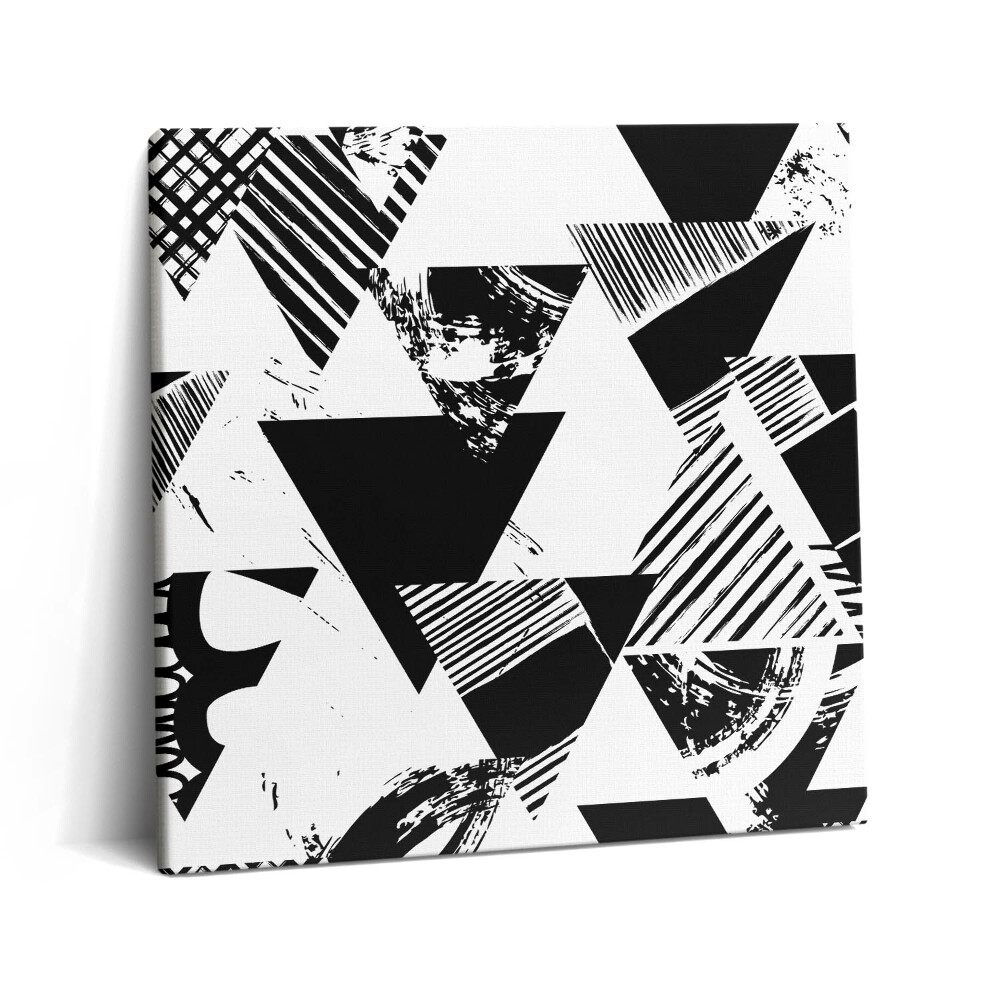 Obraz na plátne 60x60 Geometrické čiernobiele trojuholníky