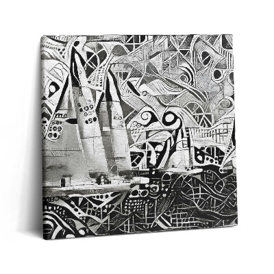 Fotoobraz na plátne 60x60 Abstraktné čiernobiele labyrinty