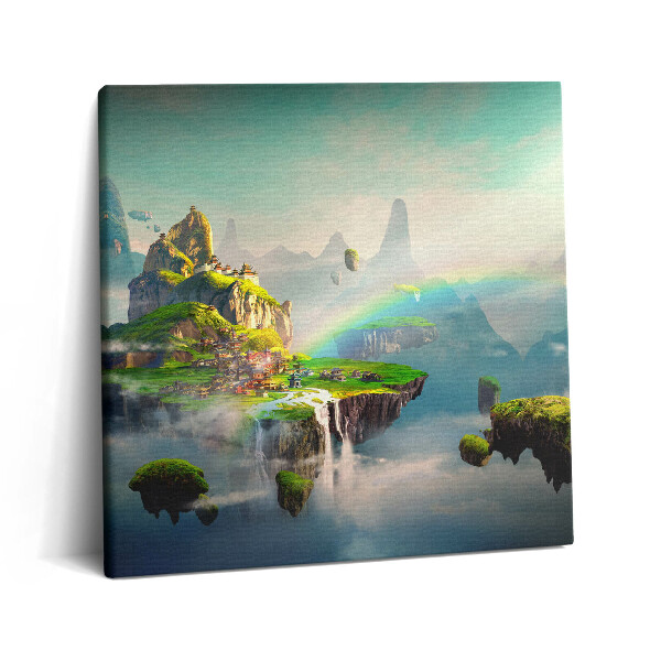 Fotoobraz na plátne 60x60 Plávajúce ostrovy v oblakoch