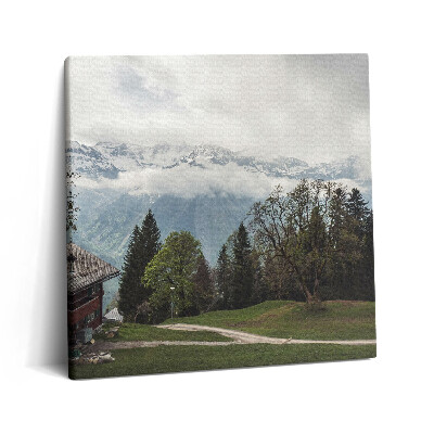 Obraz na plátne 60x60 Horské údolie v oblakoch