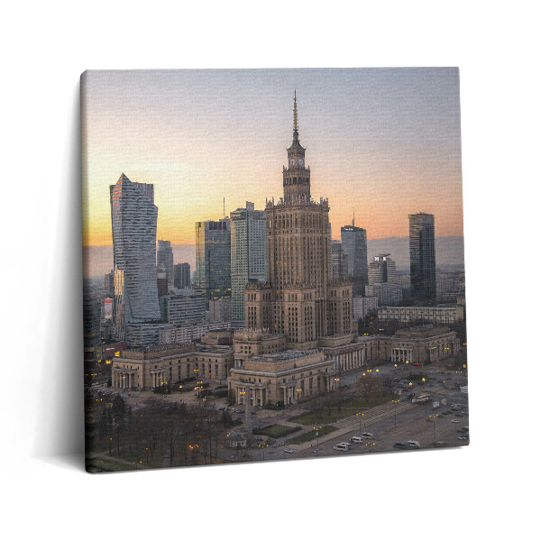 Obraz na plátne 60x60 Mesto pri západe slnka