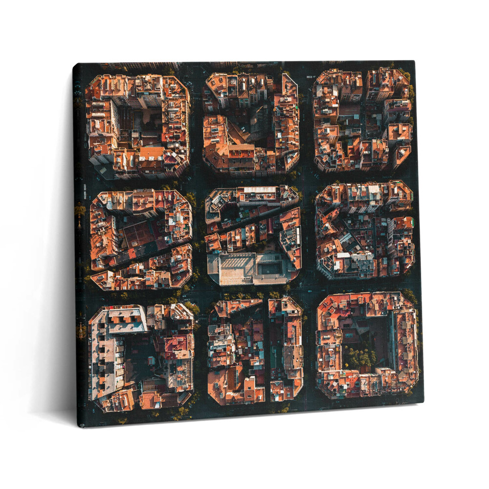 Fotoobraz na plátne 60x60 Mestská mriežka zhora