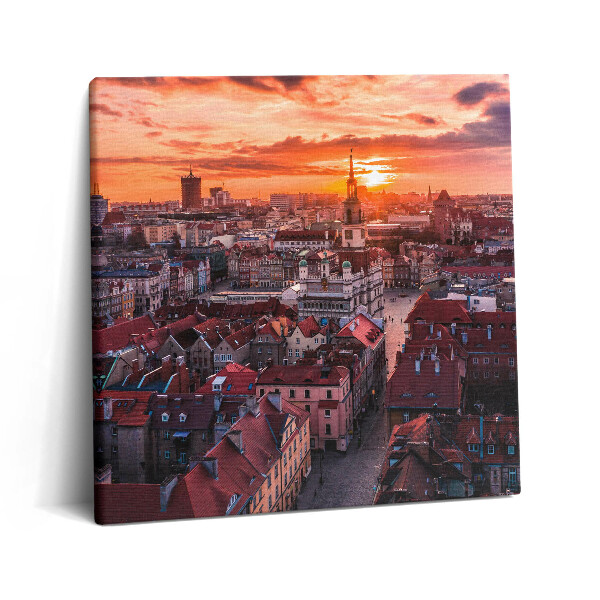 Obraz na plátne 60x60 Mesto v západe slnka