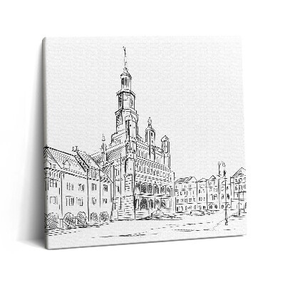 Obraz na plátne 60x60 Historická architektúra na námestí