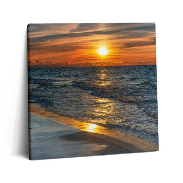 Fotoobraz na plátne 60x60 Západ slnka nad pokojným oceánom
