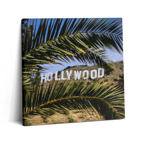 Fotoobraz na plátne 60x60 Hollywood a palmové listy